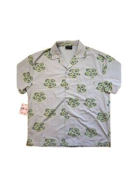 KROST X BARNEYS NEW YORK FLORAL COLLARED SHIRT IN BLUE